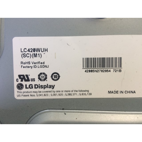 LG LCD PANEL(EKRAN),LC420WUH (SC)(M1),42005N2782854 721B,LG LCD PANEL,LG42LD750N PANELİ (EKRANI)