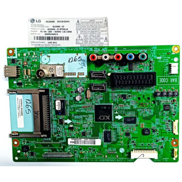 LG , EAX64664903(1.0) , EBT62082625 , EBR74499354 , LG 42LS3400 MAİN BOARD , LG 42LS3400 ANA KART ,  42LS3400-ZC ANA KART , LG ANA KARTLARI.