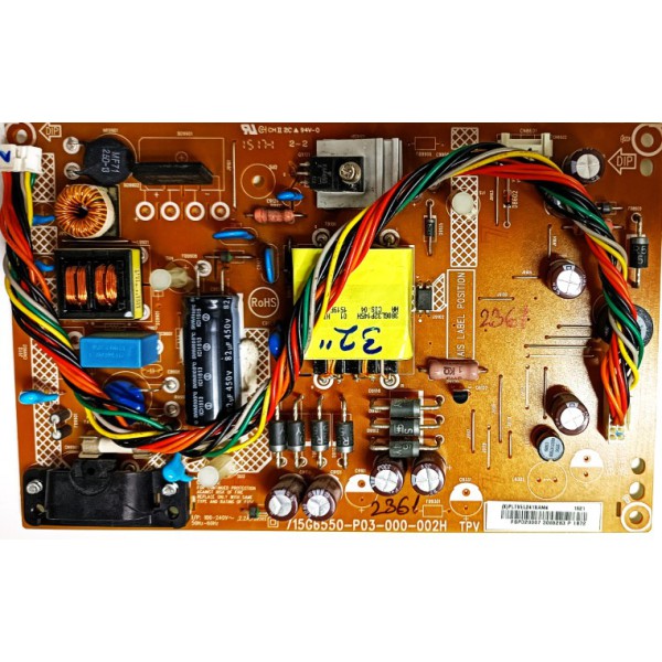 PHILIPS , 715G6550-P03-000-002H , (X)PLTVEL241XAM4 ,FSP320007 , FPHILIPS 32PFK5300/12 , 32PFK4100/12 POWER BOARD , PHILIPS 32PFK5300/12 BESLEME KARTI , PHILIPS BESLEME KARTLARI.