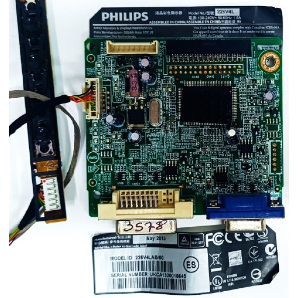PHILIPS , 715G5306-M02-000-004C , PHILIPS 226V4LAB/00 ANA KARTI , PHILIPS MONİTÖR ANA KARTLARI.