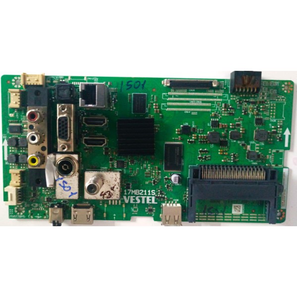 VESTEL , 17MB211S , 23690192 , 10126102 , 43" , PANEL VES43UNDB-2D-N43 , VESTEL 43F9500 SMART ANA KARTI , VESTEL ANA KARTLARI.