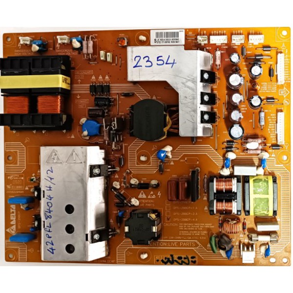 PHILIPS , DPS-298CP-4A , 2722 171 00752 REV:01F , REV:00F , 272217100752REV:01F , PHILIPS 42PFL8404H/12 BESLEME KARTI , PHILIPS BESLEME KARTLARI.