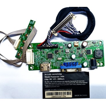 İZOLY , JRY-W5DFHD-BV1 , JRYAA07B-E5VWA , İZOLY 24" LED MONİTÖR ANA KARTI , İZOLY MODEL NUMARASI:2456 ANA KARTI , İZOLY 24" LED MONİTÖR ANA KARTLARI , (MAİN BOARD).
