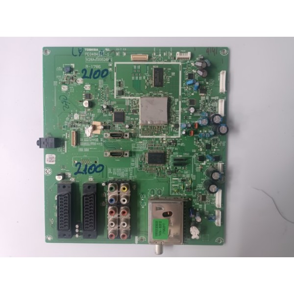 TOSHIBA , PE0484 , V28A000628F1 , R-1786 , TOSHIBA 32AV500P ANA KARTI , MAİN  BOARD , TOSHIBA ANA KARTLARI.
