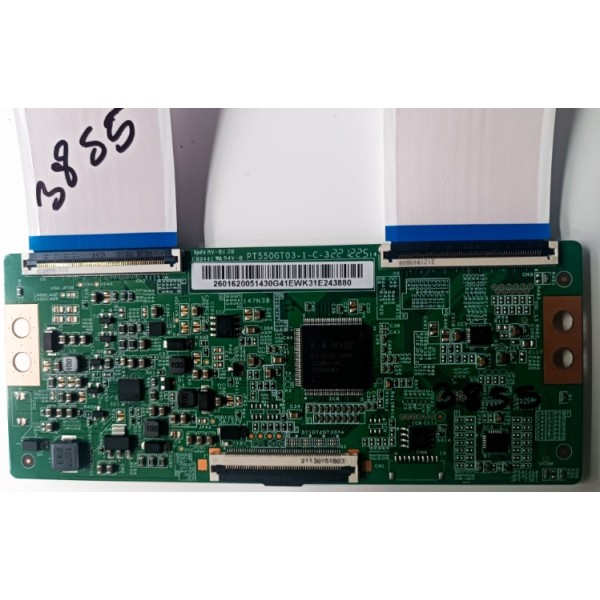 SUNNY , AXEN , WOON , AWOX , DİJİTSU , HI-LEVEL , PT550GT03-1-C-3 , 147N3B , SUNNY , AXEN , WOON , AWOX , DİJİTSU , HI-LEVEL , 55" , ADRES KARTI , TCON , T-CON KARTI, TCON VE ADRES KARTLARI,