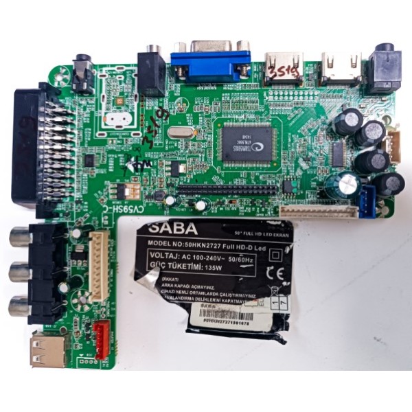 SABA , SANYO ,CV59SH-C , V500HJ1-PE8 , T1408-146K , SABA 50HKN2727 ANA KARTI , SABA , SANYO , ANA KARTLARI.