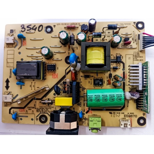 BENQ , ILPI-115 , ILPI-115 REV:C , 491721400100R , BENQ T902HDA MONİTÖR BESLEME VE İNVERTER KARTI , MONİTÖR BESLEME VE İNVERTER KARTLARI .