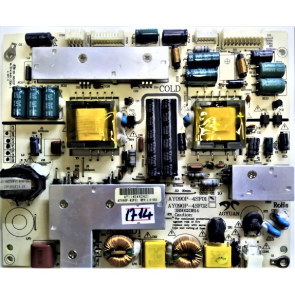 SUNNY, AXEN , WOON , AY090P-4SF01 , AY090P-4SF02 , 3BS0023814 , AY1146A09365 , REV1.0-053 ,  AY1209A13583 , SUNNY POWER BOARD , AXEN PSU.