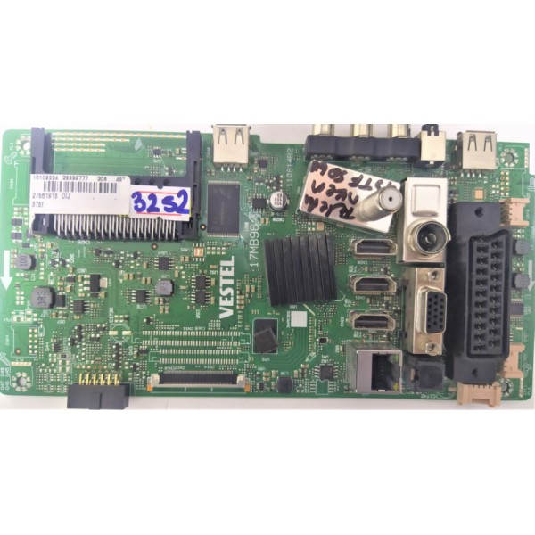 VESTEL, SEG , REGAL , Hİ-LEVEL , TELEFUNKEN 17MB96 , 23338777 , 10102224 43" , TELEFUNKEN 43TF5060 ANA KART , TELEFUNKEN 43TF5060 MAİN BOARD.