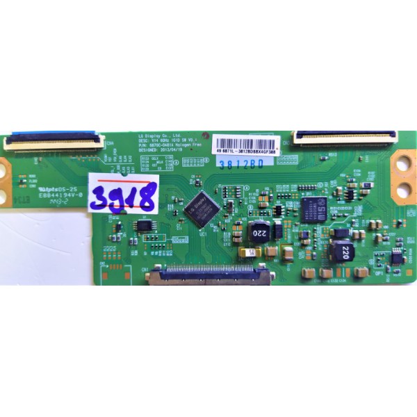 LG , 6870C-0481A , V14 60HZ 1G1D SW V0.1 , 49 6871 , LOGİC BOARD , T-CON BOARD , T-CON ADRES KARTI , TCON BOARD , TCON ADRES KARTI.