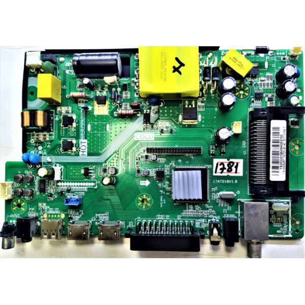 SUNNY , AXEN , WOON ,SHEEN , AWOX , 17AT010V1.0 , Y.M ANAKART 17AT010 40"-43" S2 V1,0 MNL  , SUNNY , AXEN , WOON ,SHEEN , AWOX , UYDULU MAİN BOARD , ANA KART.
