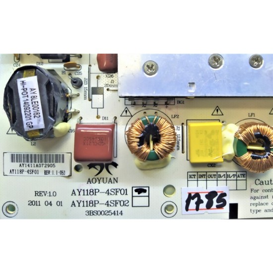 SUNNY , AXEN , WOON ,SHEEN , AY118P-4SF1 , REV:1.1-053 , 3BS0025414 , AY1411A072905 , SUNNY , AXEN , WOON ,SHEEN , POWER BOARD , SUNNY , AXEN , WOON ,SHEEN , BESLEME KARTI.