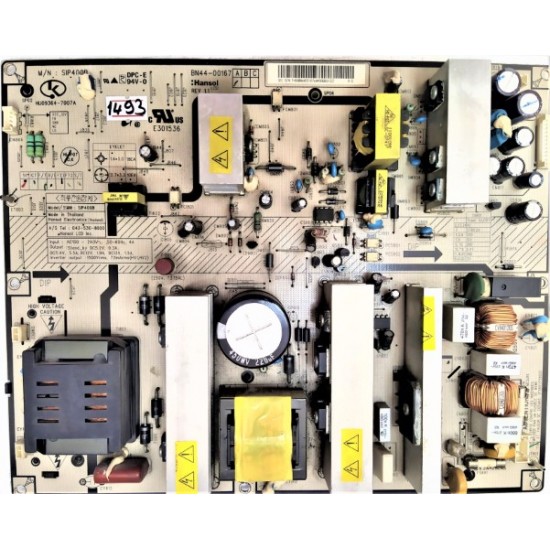 SAMSUNG , BN44-00167 , REV 1.1 , SIP400B , HANSOL , SAMSNG LCD POWER VE İNVERTER BOARD , SAMSUNG LCD BESLEME VE İNVERTÖR KARTI.