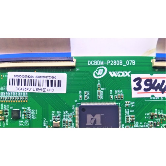 WDX , DCBDM-P280B_07B , CC495V1L ,  CC495PU1L , UHD , 50" , LOGİC BOARD, T-CON BOARD, T-CON, ADRES KARTI, TCON BOARD.