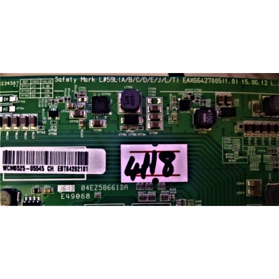 LG , EAX66427005(1.0) , EBT64262101 , EBR81258705 ,  LG 49UH600V ANA KART , LG 49UH600V MAİN BOARD