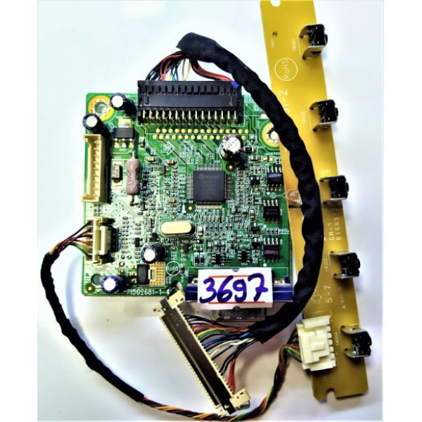 715G2681-1-4 , VGA  GİRİŞLİ LVDS KALOSU VE TUŞ TAKIMI İLE BİRLİKTE  , (T)GJ9CB , AK005 , AOC VE PHİLİPS LCD MONİTÖR ANA KARTI.