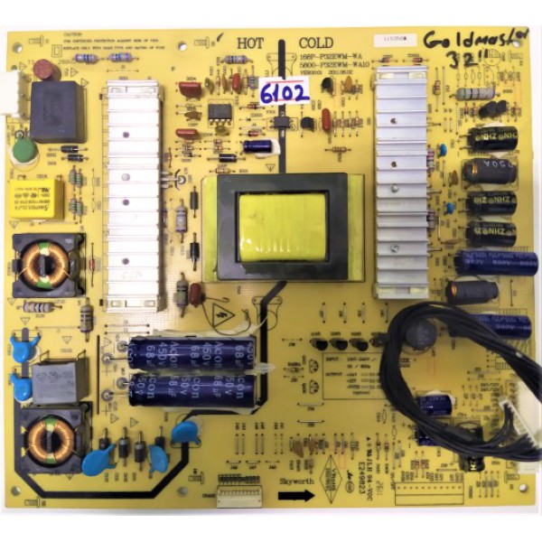 GOLDMASTER , 168P-P32EWM-WA , 5800-P32EWM-WA10 , VER00:01 , 115050M , GOLDMASTER 32" POWER BOARD , GOLDMASTER 32" BESLEME KARTI , PSU.
