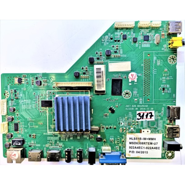 PREMİER , JUC7.820.00125142 , HLS51B-İM , HLS51B-IM+MMH , MSD6308RTEM-U7 , 922A4EC1-922A4EC , C490F14-E3-L(G1) , KB6160 , OSP606 ,PREMİER 49" ANA KART.