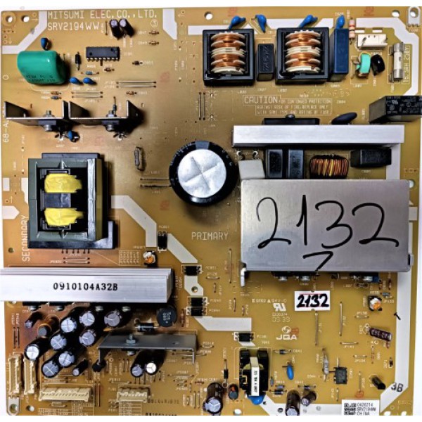 TOSHIBA , SRV2194WW , 68-AL43A , 0910104A32B , TOSHIBA 42AV635D BESLEME KARTI , TOSHIBA 42AV635D POWER BOARD , TOSHIBA 42" LCD BESLEME , PSU.
