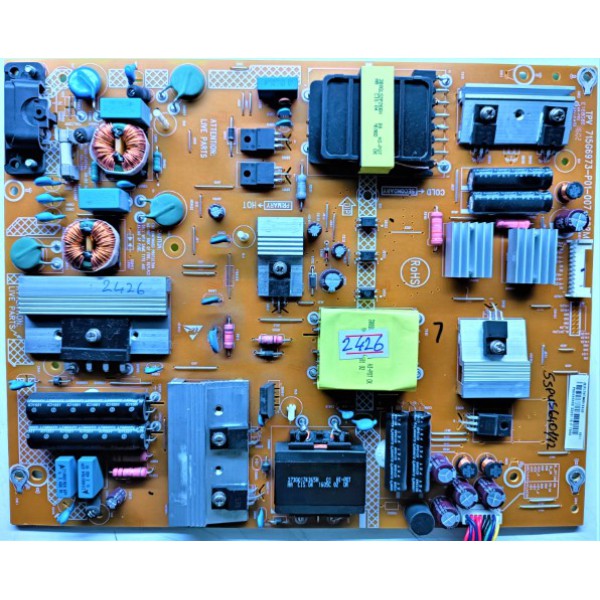 PHILIPS , 715G6973-P01-007-002M , (X)PLTVFW481XAL9 , PHILIPS 55PUS6401/12 BESLEME KARTI , PHILIPS 55" BESLEME KART , PHILIPS 55"  POWER BOARD , PSU.