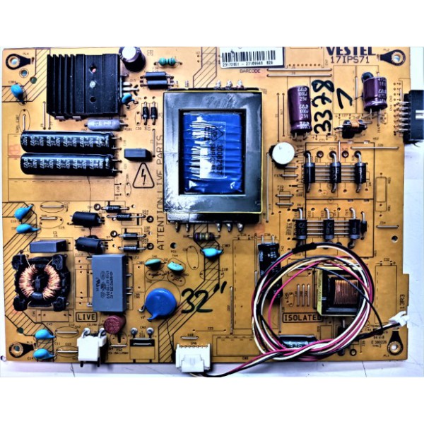 VESTEL , SEG , REGAL , 17IPS71 , 181113R3 , 23172651 , 27169946 , 32" , VESTEL 32" POWER BOARD , VESTEL 32" BESLEME KARTI , PSU.