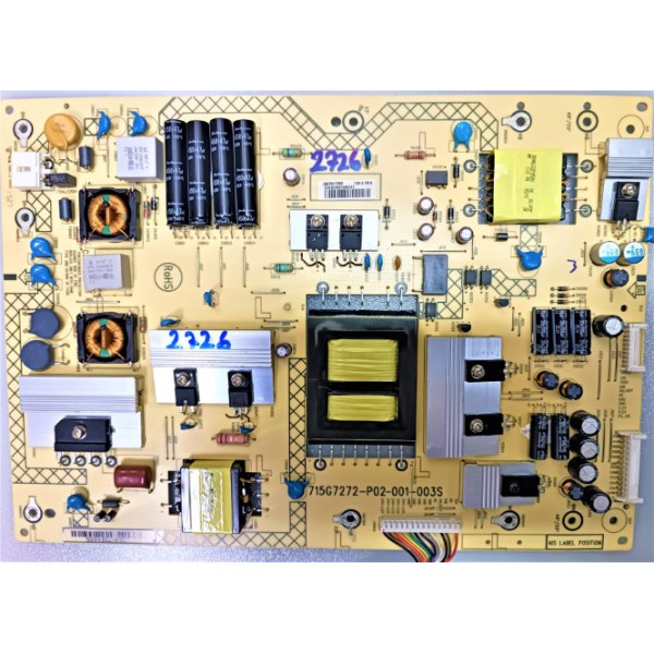 PANASONİC , PHİLİPS , 715G7272-P02-001-003S , (Q)E2417AE6 , PANASONİC TH-43LFE8E BESLEME KARTI , PANASONİC TH-43LFE8E POWER BOARD , PANASONİC 43" BESLEME KARTI , PSU.