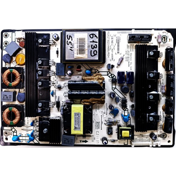 HİSENSE , RSAG7.820.4489/ROH , HLP-4055WE , HİSENSE LED55T36R3D BESLEME KARTI ,  HİSENSE LED55T36R3D POWER BOARD , HİSENSE 55" BESLEME KARTI.