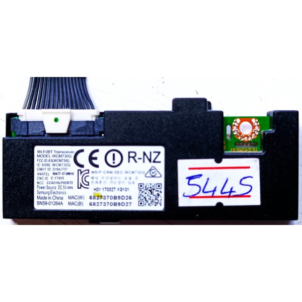 SAMSUNG , BN59-01264A , WCM730Q , A3LWCM730Q , UE43MU7000 , UE49MU7000 , UE49MU7350 , UE50MU7000 , UE55MU7000 , WİFİ MODÜL , WİFİ KARTI , SAMSUNG  WİFİ MODÜLLERİ , KARTLARI.