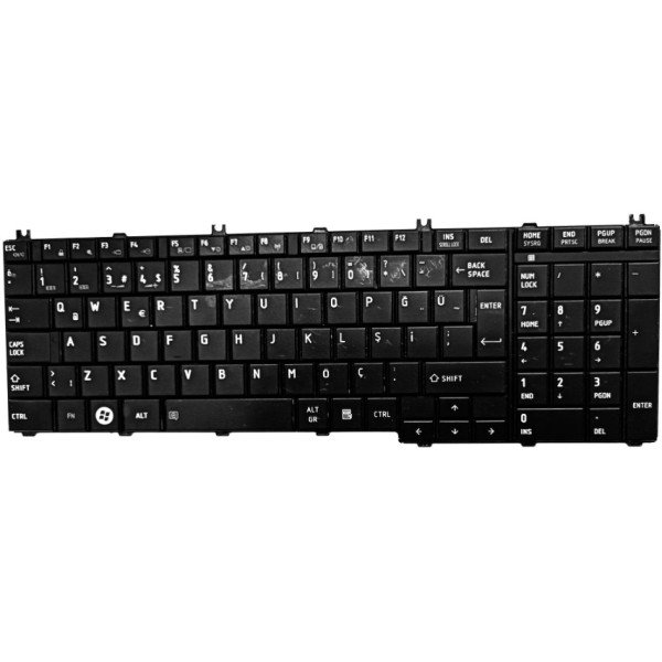 TOSHIBA , NSK-TN0SV 0T , DAFRON P/N:9Z.N4WSV.00T , J0054 , REV 1.00 , TOSHIBA TÜRKÇE KLAVYE , TUŞ TAKIMI , TOSHIBA LAPTOP KLAVYELERİ , ORJİNAL ÇIKMA..