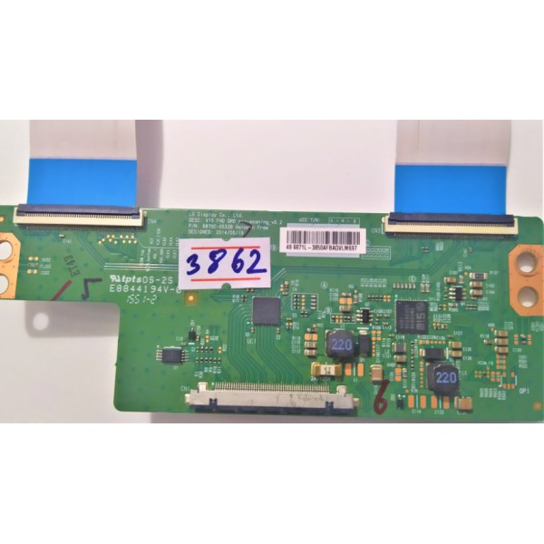 LG , 6870-0532C , V15 FHD DRD,V0.2 , 49 6871L , LOGİC BOARD , T-CON BOARD , T-CON ADRES KARTI , TCON BOARD , TCON ADRES KARTI.
