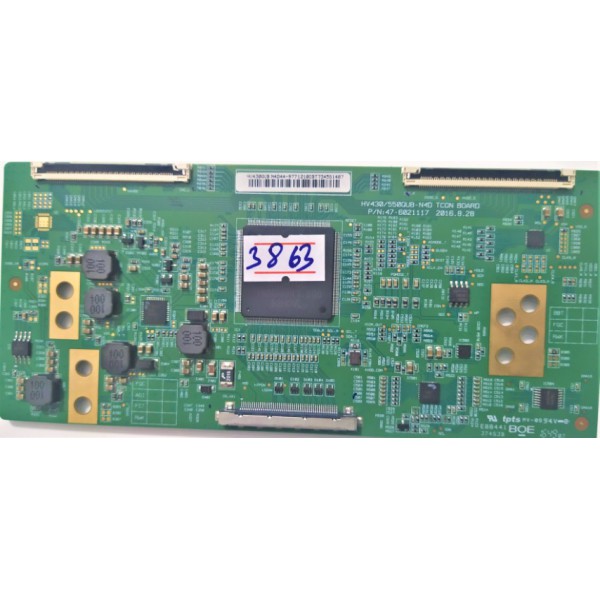 HV430/550QUB-N4D , 47-6021117 , HV430QUB , LOGİC BOARD , T-CON BOARD , T-CON ADRES KARTI , TCON BOARD , TCON ADRES KARTI .