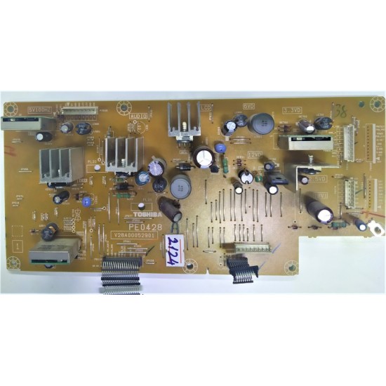 TOSHIBA , PE0428 , V28A00052901 , TOSHIBA 40XF351PG POWER BOARD ,TOSHIBA 40XF351PG LCD  BESLENME KARTI.