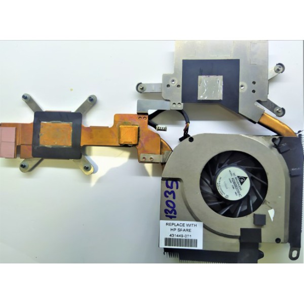 HP PAVİLİON ,  DV6000 SOĞUTUCU FAN , HP SPARE 431449-001 , KDB05205HC FAN BAKIR BLOK SOĞUTUCU.