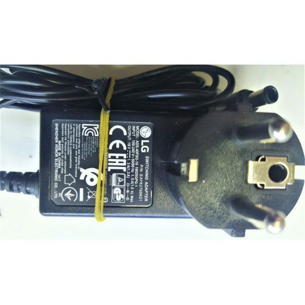 LG , ADS-40FSG-19 , 19V 1.3A ADAPTÖR , LG 24MP58VQ-W ADAPTÖRÜ , LG 24" İĞNE UÇLU ORJİNAL MONİTÖR VE TV  ADAPTÖRÜ.
