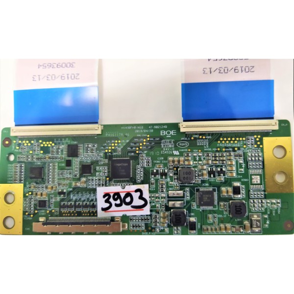 VESTEL , HV430FHB-N10 , 47-6021249 , P416117A_46 , P416117A_45 , HV430FHBN10 , 44-9771438 , LOGİC BOARD , T-CON BOARD , T-CON ADRES KARTI , TCON BOARD